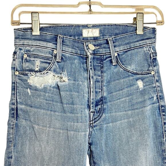 MOTHER Jeans The Stunner Ankle Fray in Gaffiti Girl SZ 24 Grunge Emo Ripped - Picture 3 of 13